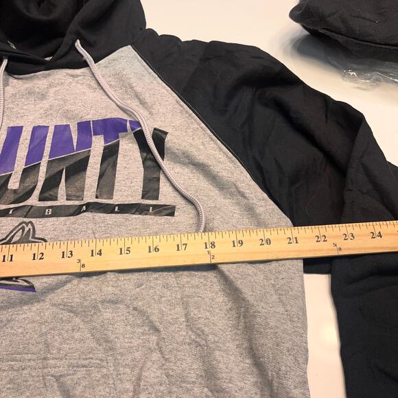 County Football Black & Gray Pullover Sport Hoodie Size Large - Picture 5 of 6